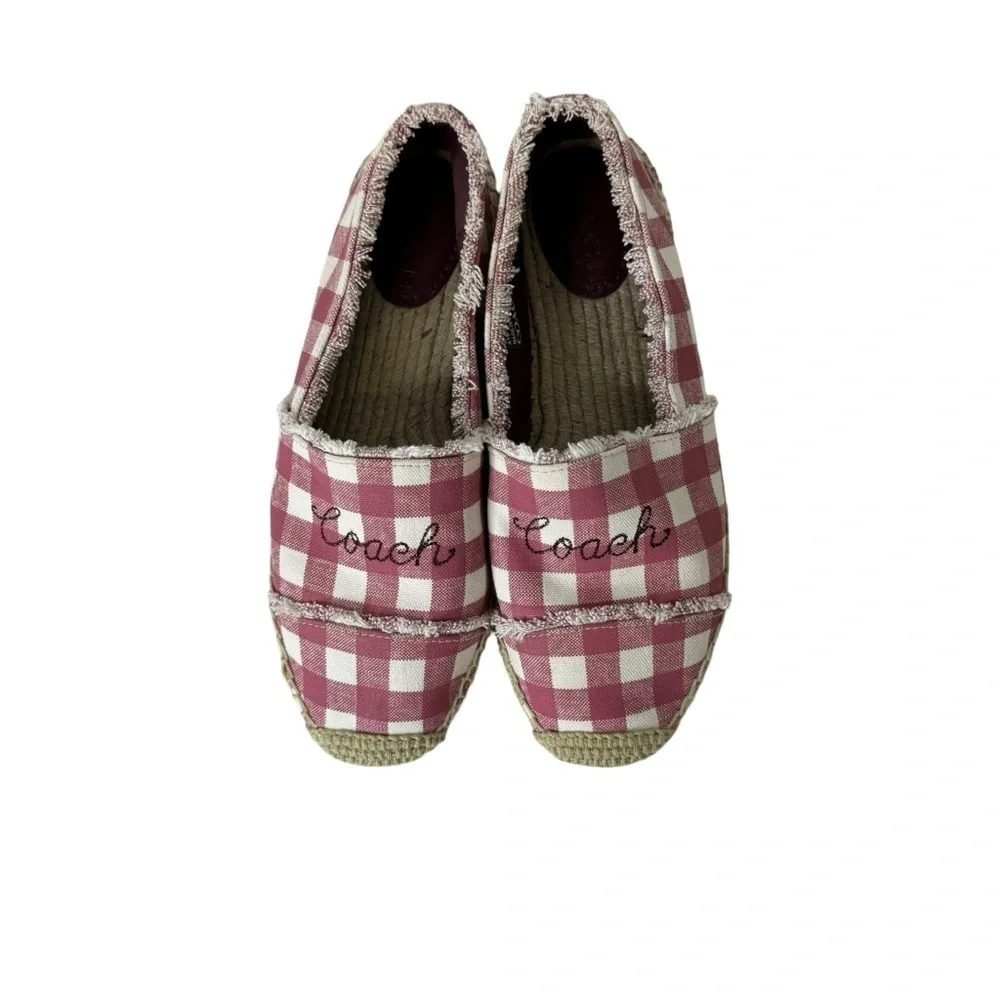 Coach Celina Espadrille With Gingham Print‎ 7.5